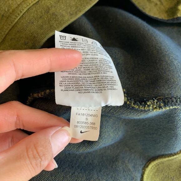 Nike Jacket Womens S Small Moss Black Tech Fleece Dropped Shoulders Full Zip - Picture 11 of 13